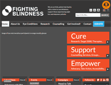 Tablet Screenshot of fightingblindness.ie
